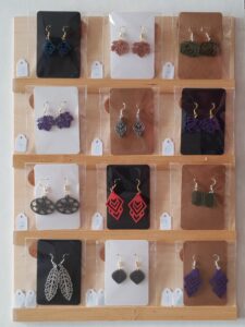 Boucles d'oreilles artisal de 1 à 12