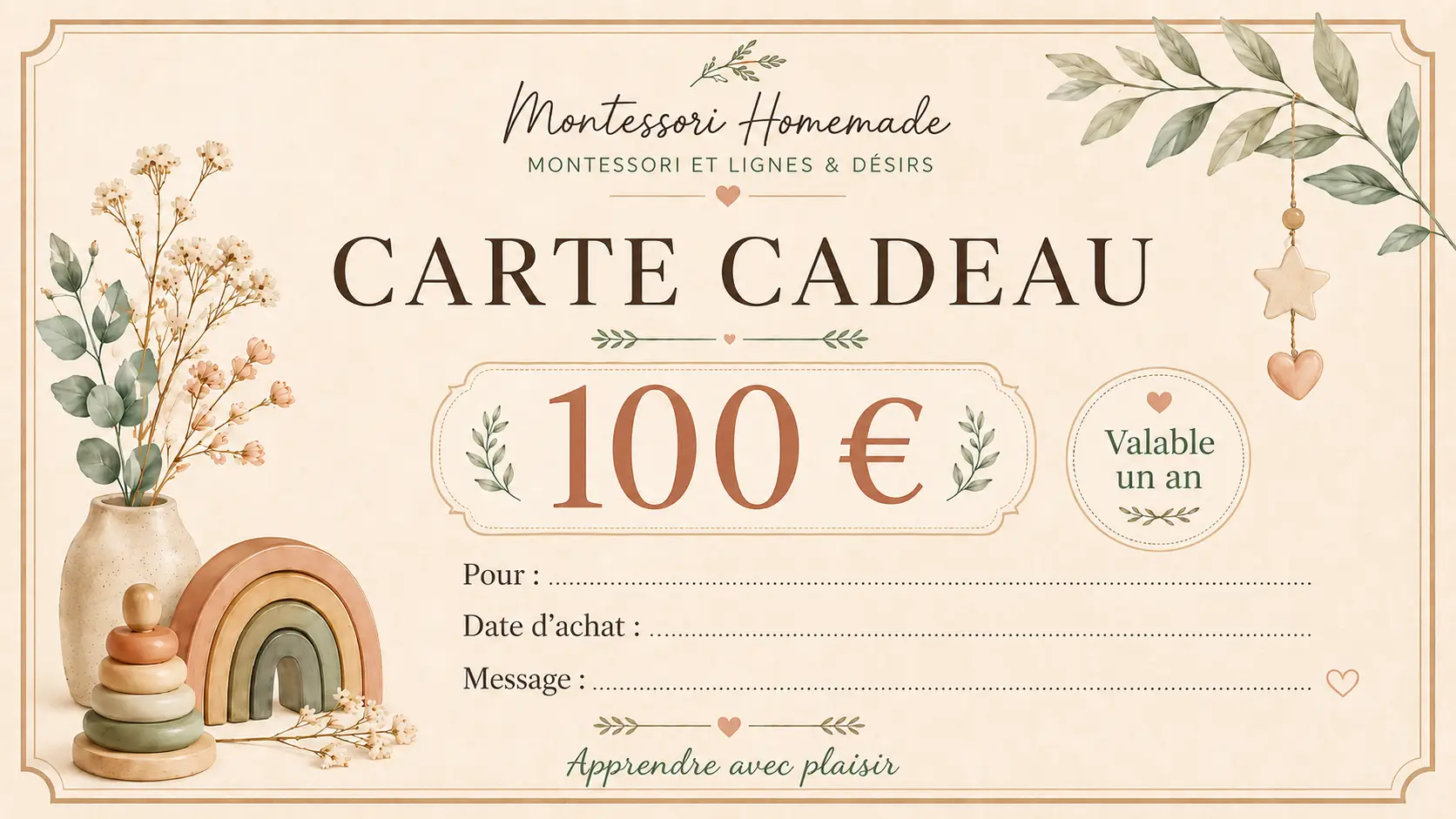 Carte cadeau 100€