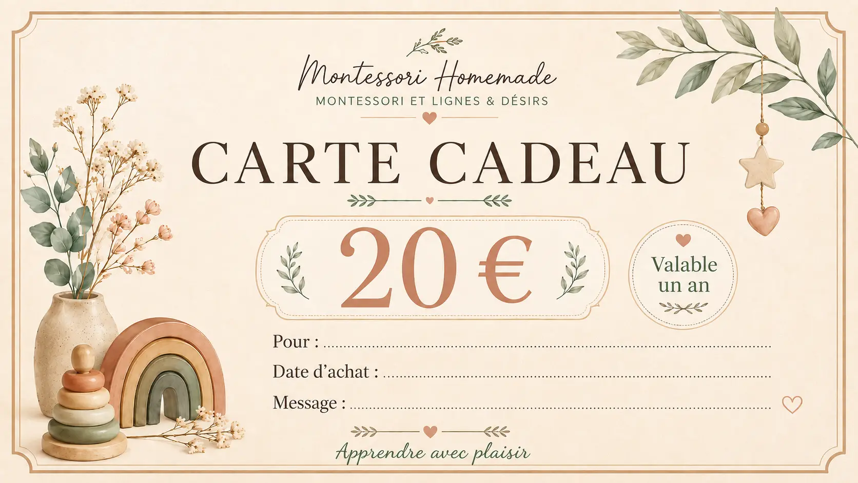 Carte cadeau 20€